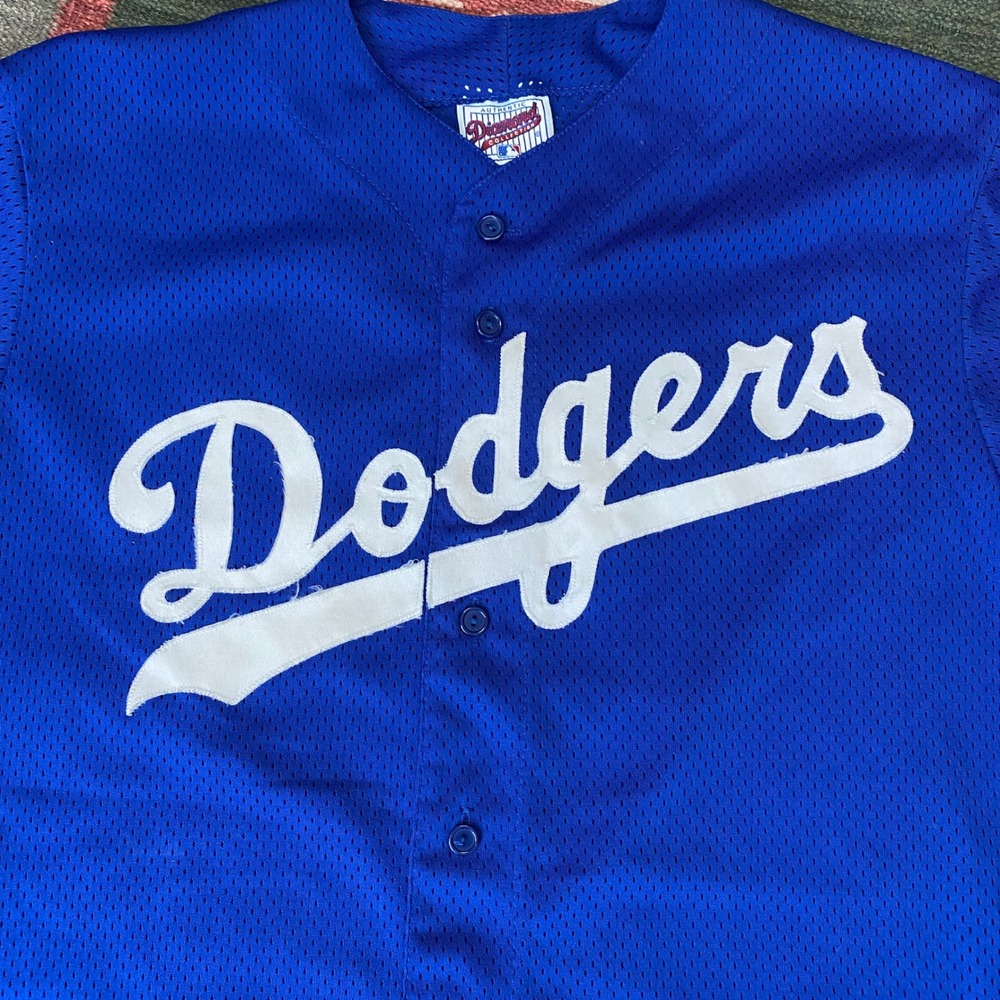 Vintage Majestic Dodgers Jersey Blue Diamond Collection Mesh MLB Mens Large 6000 - Picture 3 of 8